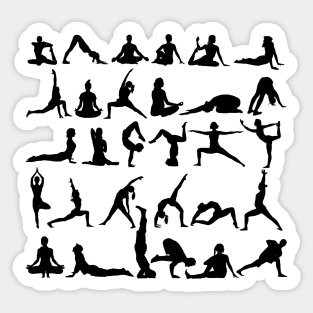 Yoga Poses Stickers Sticker